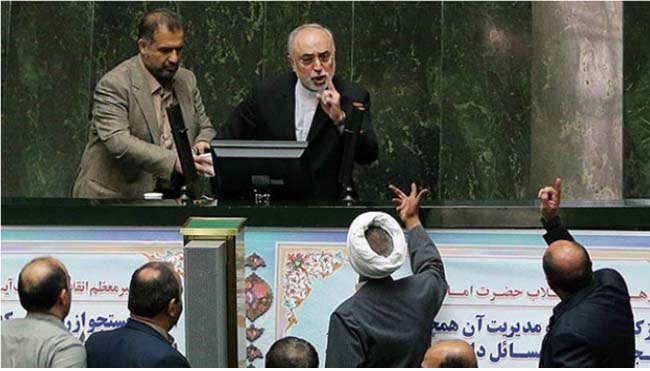  صالحی و ظریف در مجلس ایران ‹به مرگ تهدید شدند›